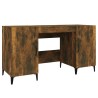 Bureau Chêne fumé 140x50x75 cm Bois d'ingénierie 