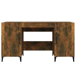 Bureau Chêne fumé 140x50x75 cm Bois d'ingénierie 