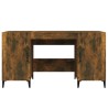 Bureau Chêne fumé 140x50x75 cm Bois d'ingénierie 