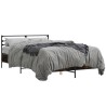 Cadre de lit sans matelas chêne fumé 120x190 cm 