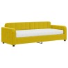 Lit de jour avec matelas jaune 80x200 cm velours 