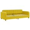 Lit de jour avec matelas jaune 80x200 cm velours 