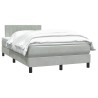 Sommier à lattes de lit et matelas gris clair 120x210cm velours 