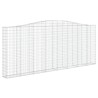 Paniers à gabions arqués 2 pcs 400x30x160/180 cm Fer galvanisé 