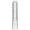 Paniers à gabions arqués 2 pcs 400x30x160/180 cm Fer galvanisé 