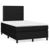 Sommier à lattes de lit avec matelas noir 120x190 cm tissu 