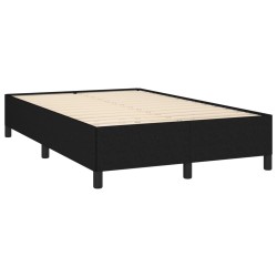 Sommier à lattes de lit avec matelas noir 120x190 cm tissu 