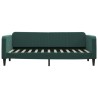 Lit de jour avec matelas vert foncé 80x200 cm velours 