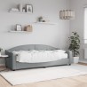 Lit de jour avec matelas gris clair 80x200 cm tissu 