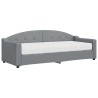 Lit de jour avec matelas gris clair 80x200 cm tissu 