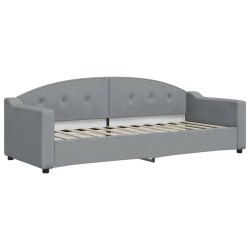 Lit de jour avec matelas gris clair 80x200 cm tissu 