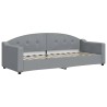 Lit de jour avec matelas gris clair 80x200 cm tissu 