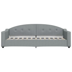 Lit de jour avec matelas gris clair 80x200 cm tissu 