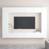 Ensemble de meubles TV 8 pcs Blanc Bois d'ingénierie 