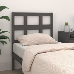 Tête de lit Gris 80,5x4x100 cm Bois massif de pin 