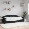 Lit de jour avec matelas noir 80x200 cm tissu 