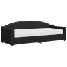 Lit de jour avec matelas noir 80x200 cm tissu 