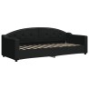 Lit de jour avec matelas noir 80x200 cm tissu 