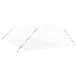 Serre avec cadre en acier blanc 32 m² 8x4x2 m 