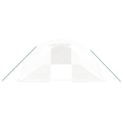 Serre avec cadre en acier blanc 32 m² 8x4x2 m 