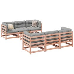 Salon de jardin 7 pcs bois massif sapin de douglas 