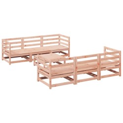 Salon de jardin 7 pcs bois massif sapin de douglas 