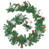 Guirlande de Noël avec lumières LED Vert 2,7 m PVC 