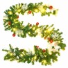 Guirlande de Noël avec lumières LED Vert 2,7 m PVC 