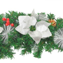 Guirlande de Noël avec lumières LED Vert 2,7 m PVC 