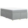 Sommier à lattes de lit et matelas gris clair 120x190 cm tissu 