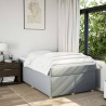 Sommier à lattes de lit et matelas gris clair 120x190 cm tissu 