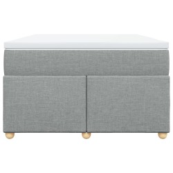 Sommier à lattes de lit et matelas gris clair 120x190 cm tissu 