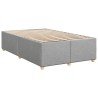 Sommier à lattes de lit et matelas gris clair 120x190 cm tissu 