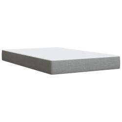 Sommier à lattes de lit et matelas gris clair 120x190 cm tissu 