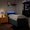 Sommier à lattes de lit avec matelas Bleu 90x190 cm Tissu 