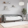 Lit de jour avec matelas gris clair 80x200 cm tissu 