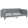 Lit de jour avec matelas gris clair 80x200 cm tissu 
