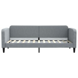 Lit de jour avec matelas gris clair 80x200 cm tissu 