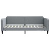 Lit de jour avec matelas gris clair 80x200 cm tissu 