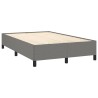 Sommier à lattes de lit avec matelas gris foncé 120x190cm tissu 