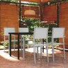 Ensemble à manger de jardin 5 pcs Blanc 