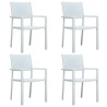Ensemble à manger de jardin 5 pcs Blanc 