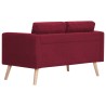 Canapé à 2 places tissu rouge bordeaux 