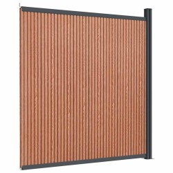 Panneau de clôture marron 173x186 cm WPC 