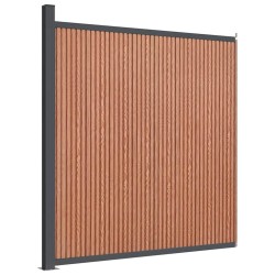 Panneau de clôture marron 173x186 cm WPC 