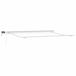 Auvent manuel rétractable avec LED anthracite blanc 500x300 cm 