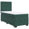 Sommier à lattes de lit avec matelas Vert foncé 90x190 cm 