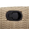 Ensemble à manger de jardin et coussins 3 pcs Beige poly rotin 