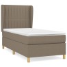 Sommier à lattes de lit avec matelas Taupe 80x200 cm Tissu 