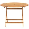 Ensemble à manger de jardin 5 pcs beige tissu et bois massif 